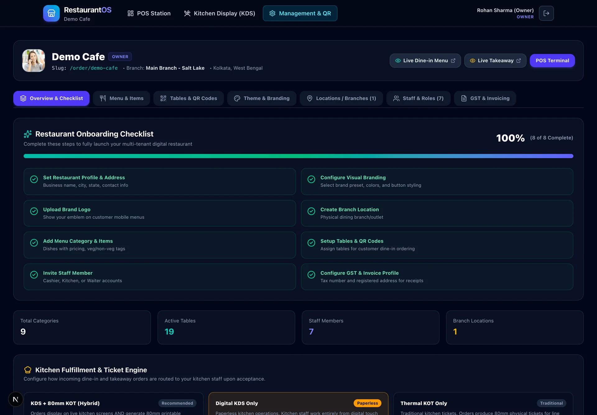 Restaurant OS Administrative Overview